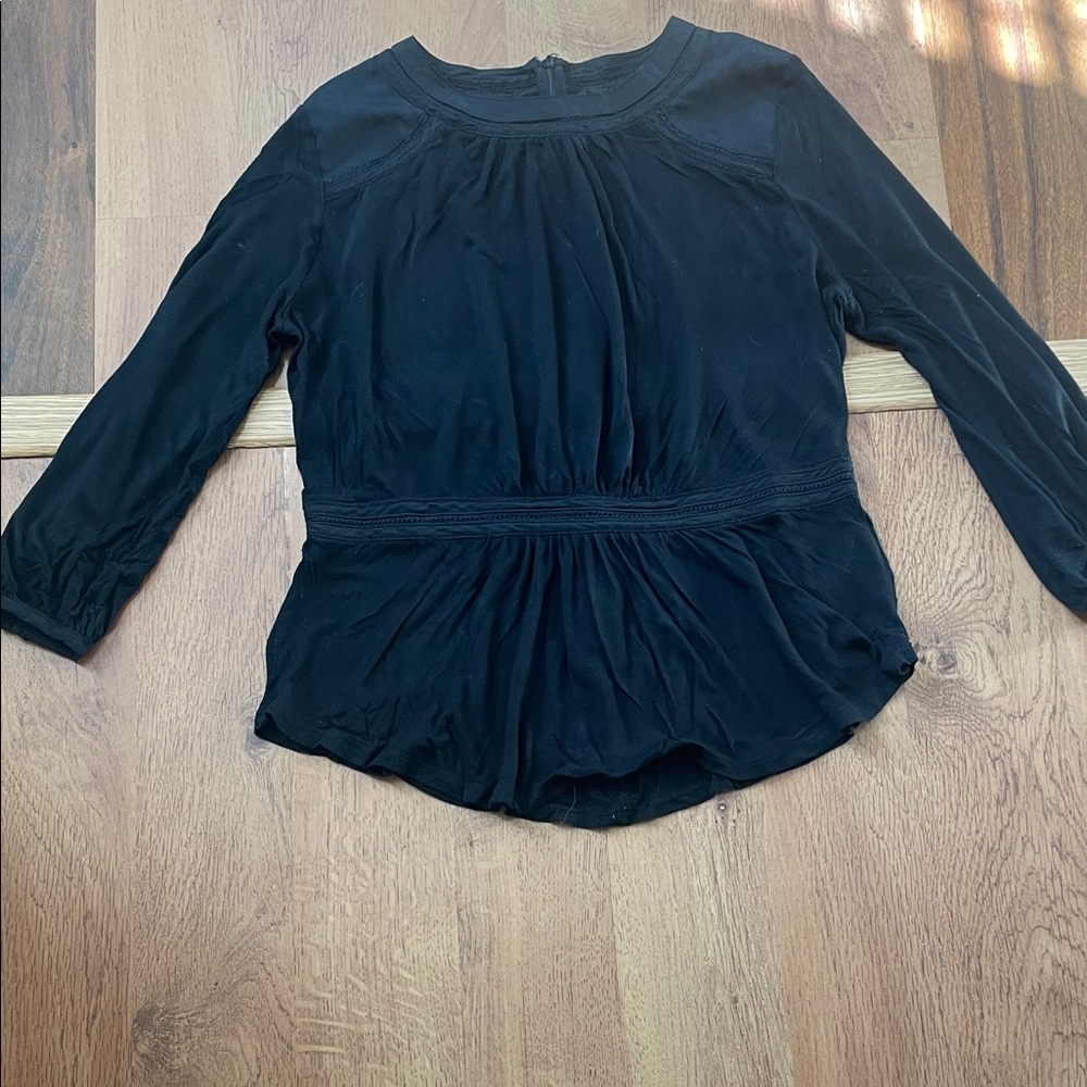 Banana Republic black peplum top